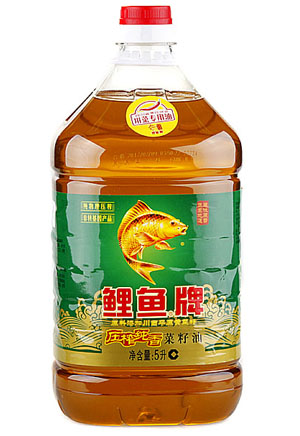 鲤鱼牌压榨纯香菜籽油（川菜专用）5L装